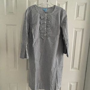 Draper James Seersucker  Ruffle Shift Dress